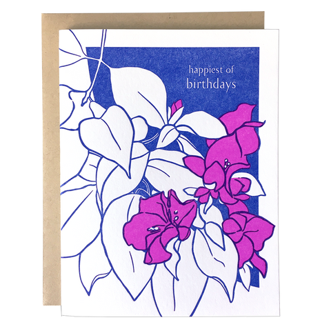 Bougainvillea Birthday Card