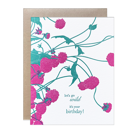 Dahlia Sprawl Birthday Card