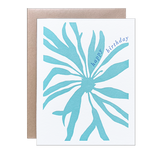 Seaweed Flower Birthday Card