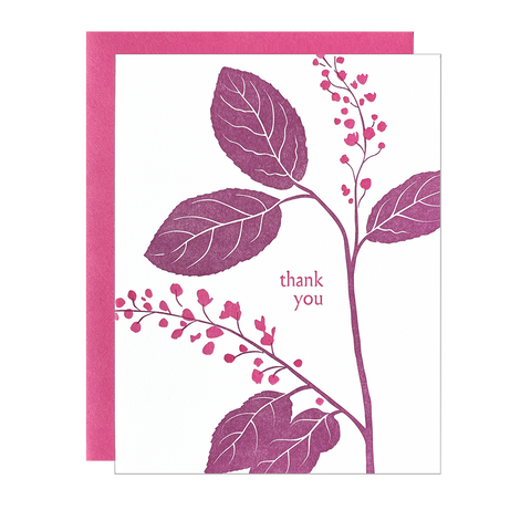 Chokecherry Thanks Card