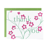Twining Flowers Thanks Card