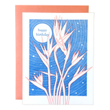 Bird of Paradise Birthday Card