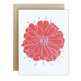 Zinnia Birthday Card