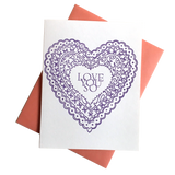 Love You So Doily Heart Card