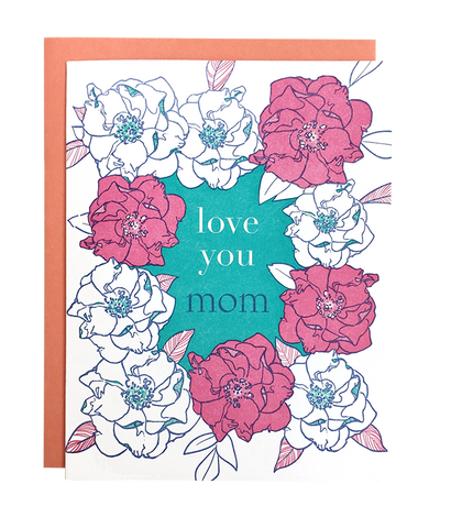 Rose Frame Mom Card