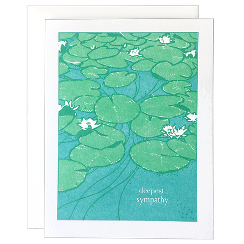 Lily Pond Sympathy Card