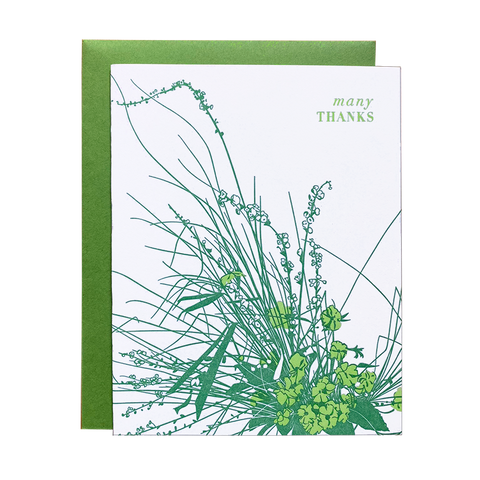 Grass Bouquet Thanks Card