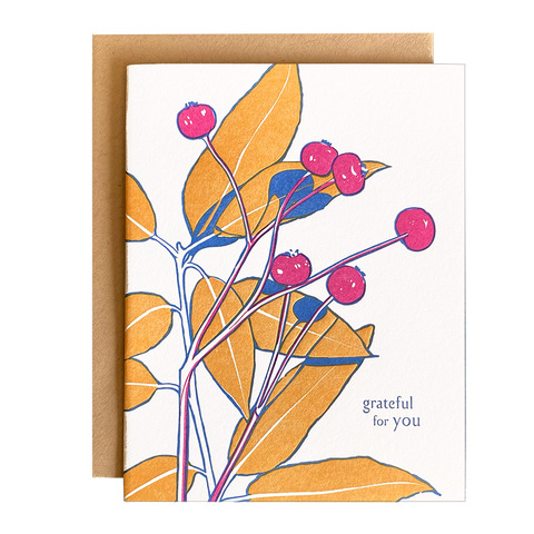 Rose Hip Thanks Card