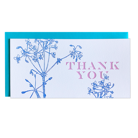 Geranium Thank You Card