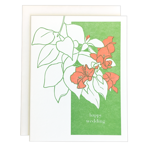 Bougainvillea Wedding Card