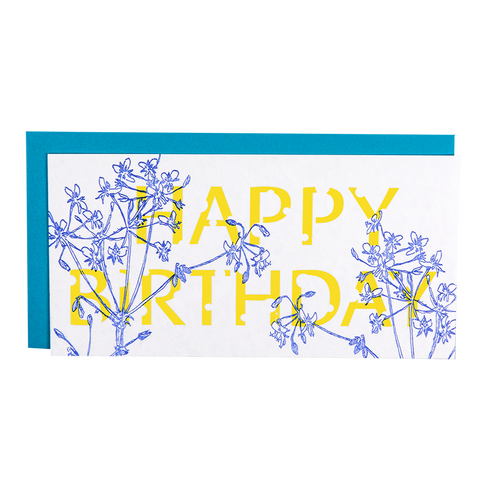 Geranium Birthday Card