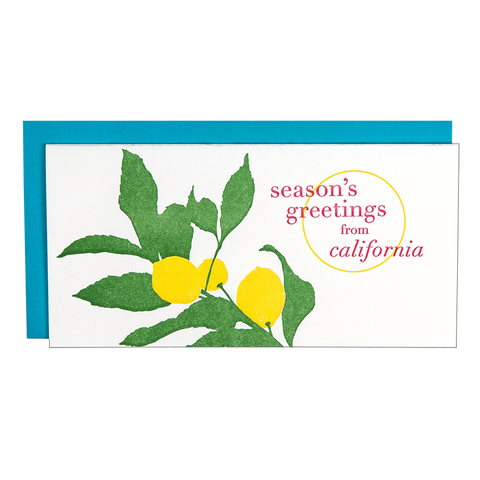 Lemon Seasons Greetings from California Card